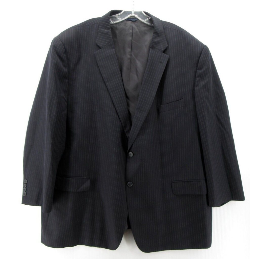 Tommy Hilfiger Sport Coat 56 Blazer Wool Striped Jacket Career Preppy *